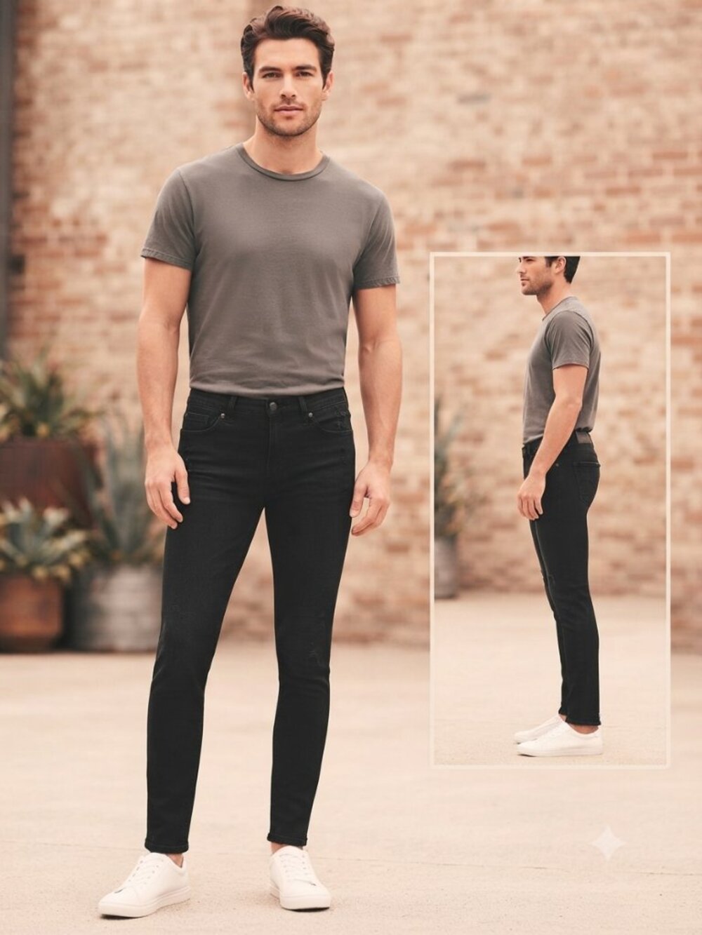 Aeropostale Men's Black Skinny Jeans Distressed - Size 28